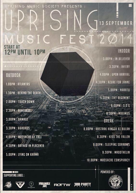 UPRISING FEST this Saturday at Putrajaya. There will be indoor/outdoor stage! Spread the words! \m/ #Setlist