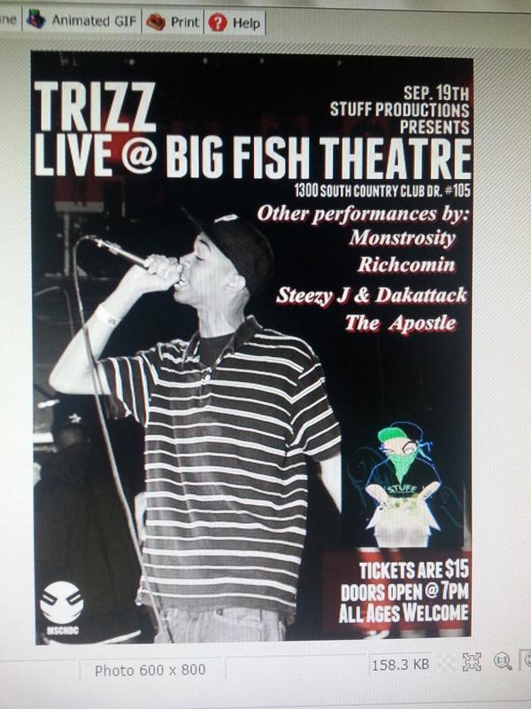 We have <a href="/Tr1zz/">Trizz</a> coMing down September 19th in Mesa Az need a couple more buy on's this show is going to be poppin!