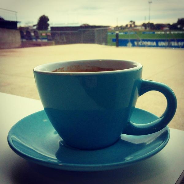 MelindaWoledge's tweet photo. Excellent @AllpressCoffee long black at new @barkerscafe inside Whitten Oval. Great coffee and food. #melspresso http://t.co/LFnKY1PRMj