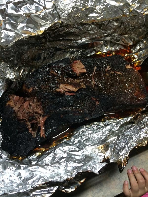 Smoked for 10hrs soo worth the wait very tender and juicy!!!