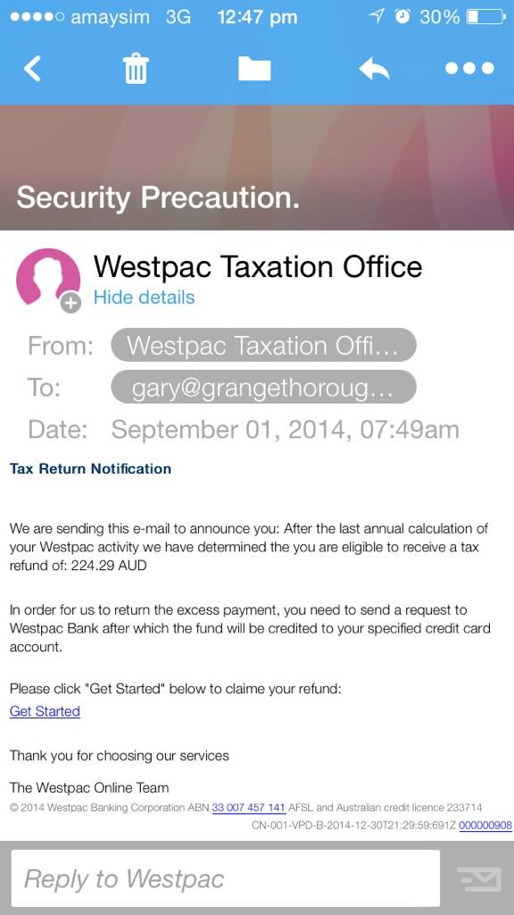 MudgesWorld's tweet photo. Westpac has their own taxation office, wow, better buy shares in that #certainprofit http://t.co/wLxE4Ed74s