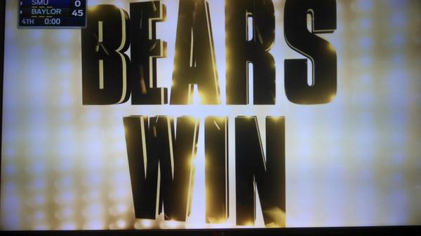 BaylorBookstore's tweet image. #SicSMU Way to go Bears.