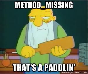 madlep's tweet photo. Current legacy code reading rage status: #method_missing #paddlin http://t.co/TDIqYKOzhb