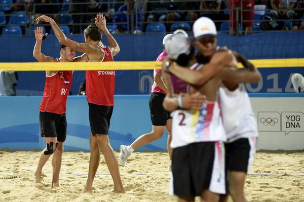Remember you shared a mutual goal at #Nanjing2014! #yogbeachvolleyball <a href="/youtholympics/">Youth Olympic Games</a>