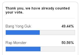 BTS_ARMY's tweet photo. Soompi K-Pop Idol Rap Battle: Quarterfinals ~~ VOTE #RAPMONSTER  http://t.co/q0uuE5xxFo http://t.co/sFCqGCPx8h