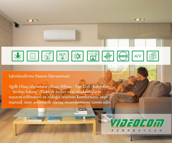 #İqlimləndirmə #Sistem #İdarəetməsi.
#agıllıev #smarthome #умныйдом #videocom #Azerbaycan #Bakı #Baku #Баку #nəzarət