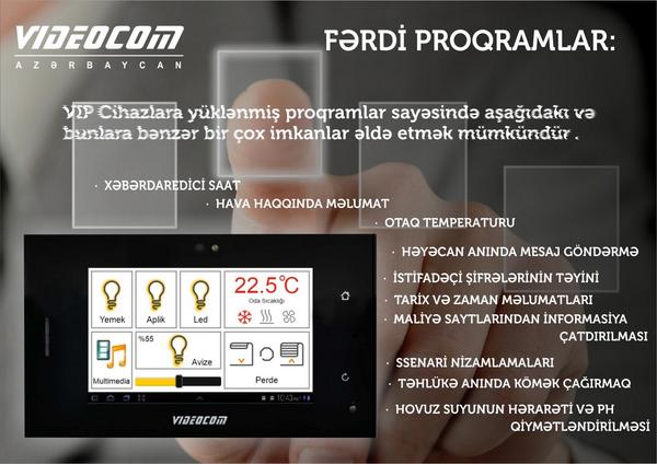 #Fərdi #Proqramlar...
#smarthome #agıllıev #videocomaz #Azerbaijan #Baku #ailənizlə #rahathəyat #komfort #dizayn