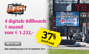mediaklapper's tweet photo. Een maand lang 4 digitale billboards in Oost-Nederland, ruim 2 miljoen passanten. Nu slechts € 1.232,- #buitenreclame http://t.co/LN4uXk1K7y