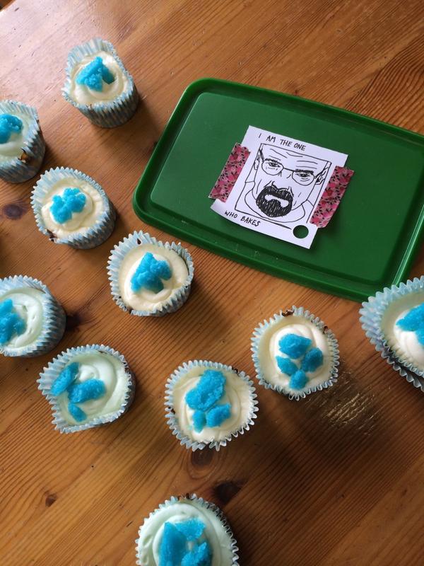 Our brilliant baker <a href="/danielle_almond/">Danielle Almond</a> has made some Breaking Bad cupcakes for the Great Abundant Bake off!