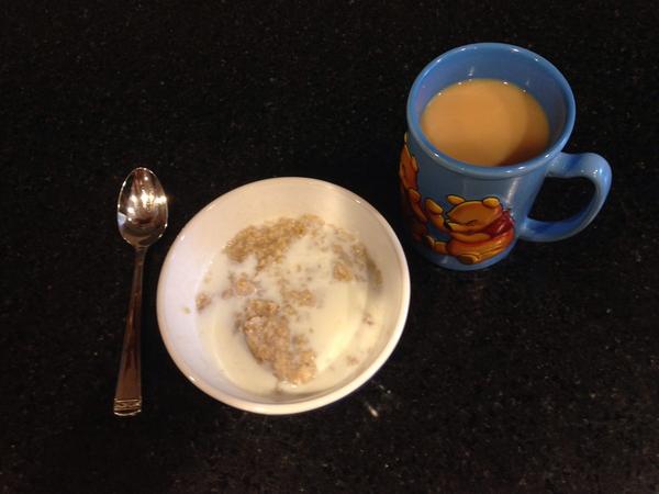 charleswight's tweet image. Day 1 of the #SNAPChallenge starts with oatmeal &amp;amp; coffee. @FeedIngAmerica on $4.50/person in food stamps isn&apos;t easy!