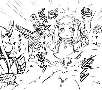 戦いに備えて気を高めるほっぽちゃん描きました 