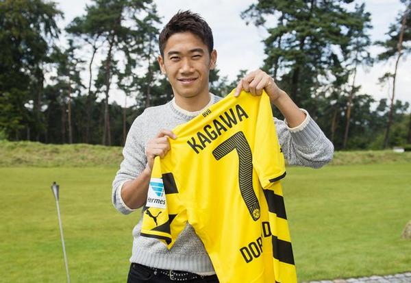 レア ドルトムントサインユニフォーム2014-15 No.7香川真司 DFB