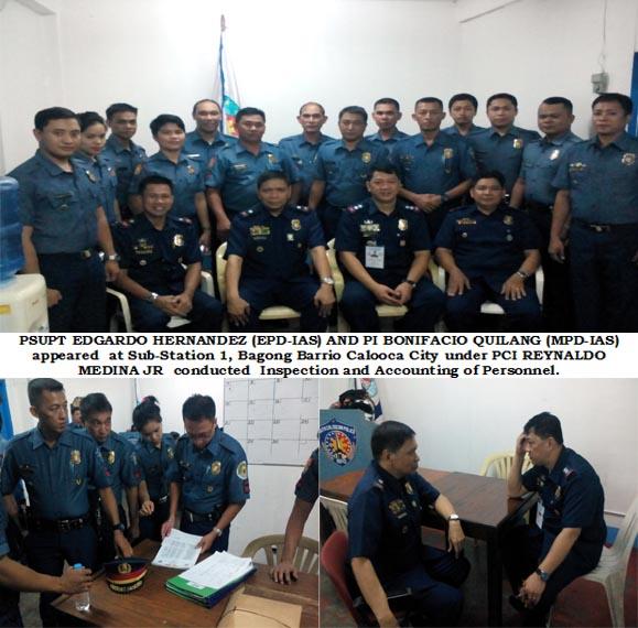 SS1 PERSONNEL BEING INSPECTED BY PSUPT EDGARDO HERNANDEZ (EPD-IAS) AND PI BONIFACIO QUILANG (MPD-IAS)