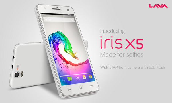 LavaMobile's tweet photo. Presenting Iris X5 #MadeForSelfies with 5MP front camera with LED flash, @ Rs 8799/- on Amazon http://t.co/bs9S4VgZpM http://t.co/hDvENoTMwC