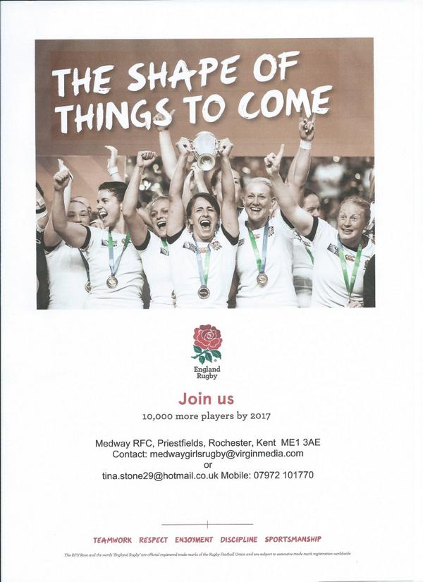 MedwayRFCWG's tweet image. @LoveRochester Want to find out how to become a World Champion be at @MedwayRFC  U13/ U15 Girls Training Wed 7pm  RT