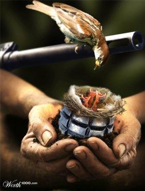 Barış sımsıkı kenetlenmiş elleridir insanların 
sıcacık bir ekmektir o, masası üstünde dünyanın.