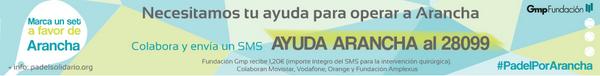 SolidarioPadel's tweet photo. Necesitamos tu ayuda para operar a Arancha. XV Torneo de Pádel Solidario. #PadelPorArancha. http://t.co/kEbRWkFCsG http://t.co/aXaSE0u9dw