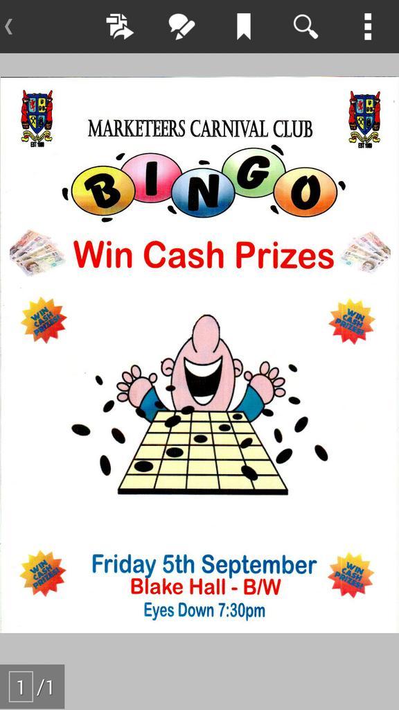 Want to win some cash. Come along to our Bingo night this Friday. Eyes down 7:30pm @ The Blake Hall. Please RT