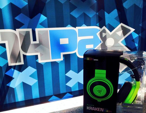 Razer's tweet photo. Not at PAX? We've get your BAX. RT &amp; follow for a chance to win a Kraken Pro Neon. #RazerPAX http://t.co/8R4AqUAOru