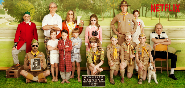 Netflix_DK's tweet photo. Økuller, spejderære og kærlighed på flugt. Wes Andersons Moonrise Kingdom er på Netflix nu. http://t.co/ZHsoFRCiKD http://t.co/nq9b5V0GOc