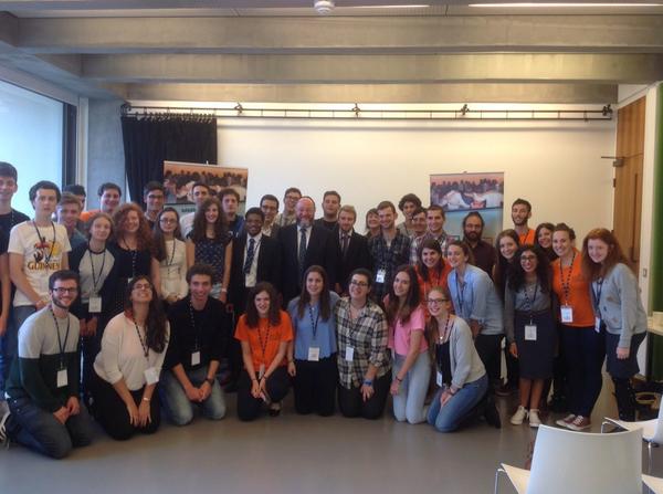 UJS_UK's tweet photo. Great photo with @chiefrabbi after an inspiring talk! #LPTS14 http://t.co/KF2dK9TF1q