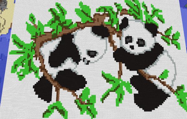 #Pandafamily Voilà le nouveau pixel art du soir je travaille dessus depuis ...