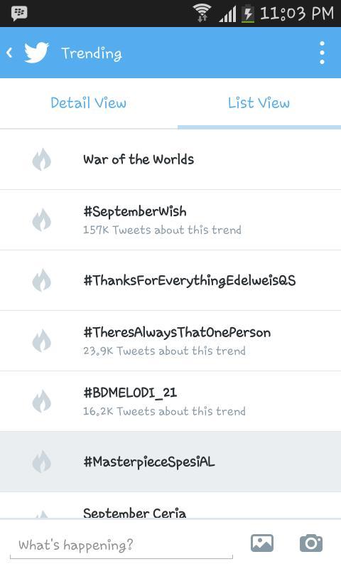 ELluminatiINDOO's tweet photo. Yeay,, Trending Topic #MasterpieceSpesiAL cc. @AlKohler7 @El8Rumi @AhmadAbdulQodir @OfficialRCTI @MasterpieceRCTI. http://t.co/ca9txlxWgr