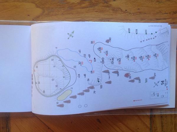 NClarksonGolf's tweet image. @HowDidiDo Ever wondered what a Tour Pro&apos;s yardage book shows? A lot more than your Laser #coursestrategy http://t.co/HS6GoQPtdb”