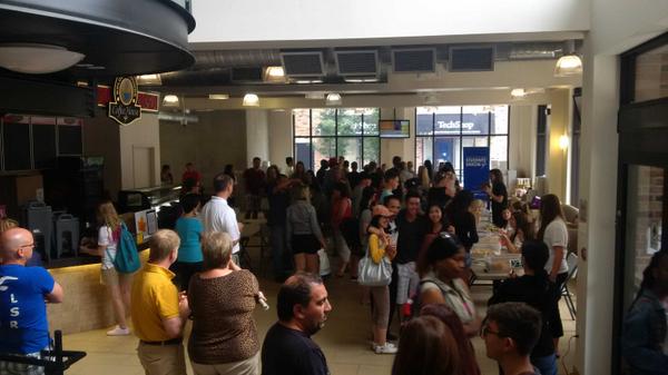 Laurier's tweet photo. RT @DeanAdam_wlu: So excited! Students are back in Brantford!!! #WLUOweek #LaurierLove @LaurierNews http://t.co/V1Ig2EsLz0