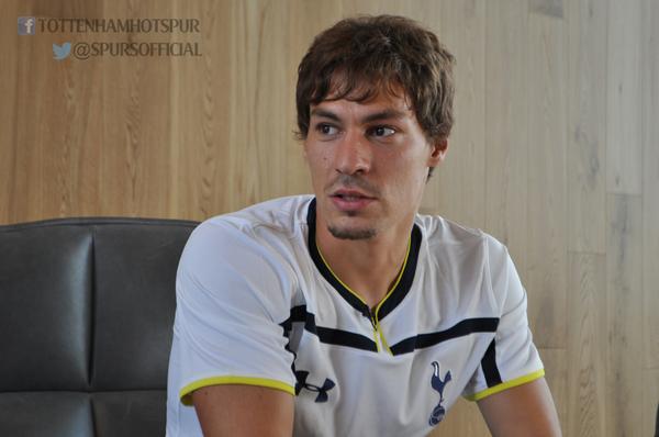 SpursOfficial's tweet photo. "@BenjiStambouli: I will give everything for the club." Full interview coming to Spurs TV soon! #WelcomeBenji http://t.co/K1tYCClobz
