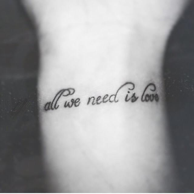 Amazing Tattoo All We Need Is Love Http T Co Djgomxpaxe Twitter