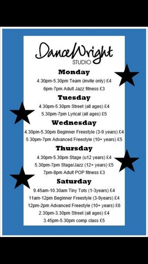 dance_wright's tweet photo. @dance_wright new time table n prices 
@rachybabes84 @bickythompson @DarloBizHour ridsdale street darligton http://t.co/zGRKx6g5ib