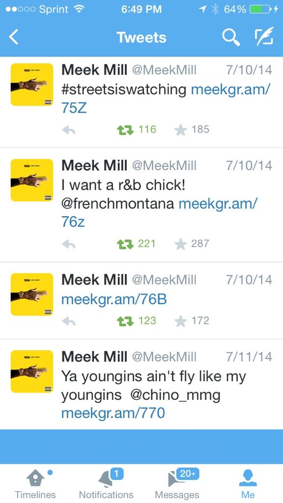 TheRealDudja's tweet photo. @rickyrozay @MeekMill im For Real haha #5Retweets #RealDreamChaser #FreeMeekMill #MMGLife http://t.co/G5WZKey3Md