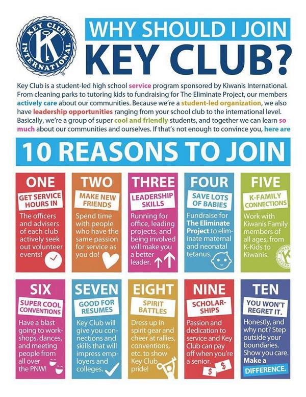 Atwater_KeyClub's tweet image. Why should YOU join KEY Club? Well...