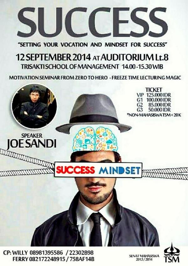 "<a href="/TSM_014/">STIE TRISAKTI  2014</a> yoii makanya ajak smua anak2 2014 u/ ikutan seminar ini! Kalo bs sampe penuh :D