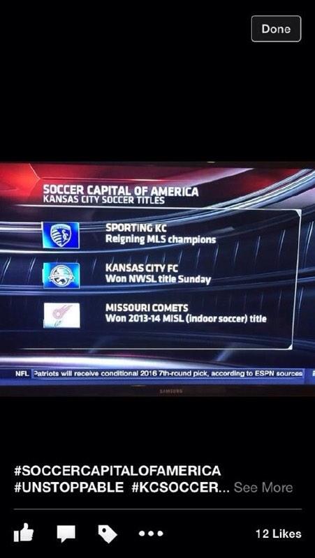 KansasCity's tweet photo. RT @FCKansasCity: ESPN showing some love for the #SoccerCapital and #CityOfChampions http://t.co/fObnDqyOfX