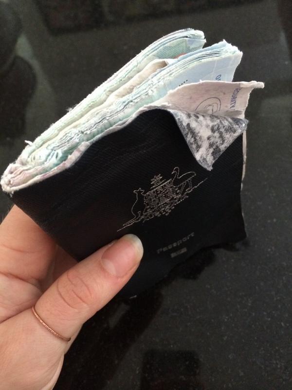 allisimpson's tweet photo. next time think twice when u put ur passport in ur pocket and put it in the wash bud @codysimpson http://t.co/xREoDQHylA