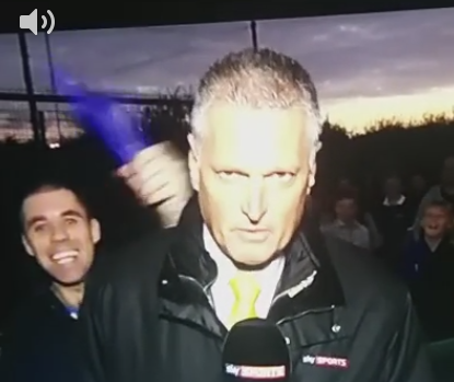 paddypower's tweet image. Look at the expression of absolute triumph on the dildo-waver's face! #transferdildoday