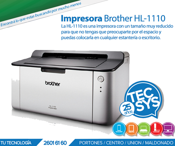 TecsysUY's tweet photo. ¡Imprimí la excelencia con la Brother HL-1110!
Sabé más de ella en este link: http://t.co/N0tWADnnDZ. http://t.co/9hAcM1dMFb
