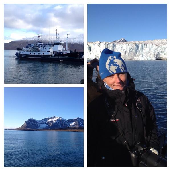 aspling99's tweet image. Kall båtkryss över Isfjorden mot Esmarkglaciären, blev en stund över relingen på förmiddagen!