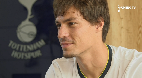 SpursOfficial's tweet photo. Watch @BenjiStambouli's first interview as a #THFC player! http://t.co/8bTRR5STsq #WelcomeBenji #COYS http://t.co/yumv28GLqS