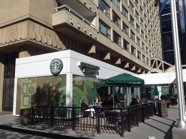 Mini Starbucks coffee at a parking garage in Calgary (Image Credit: Brent Toderian)