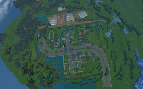 LilleSimsSide's tweet image. Willow Creek from above
