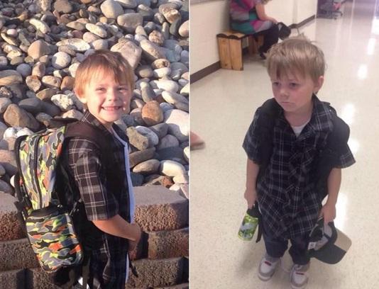 JornalOGlobo's tweet photo. Antes e depois, o 1º dia no jardim de infância: 'A escola é um inferno'. http://t.co/IqTc89r61d [@BlogPageNFound] http://t.co/LWsNEYx0tt