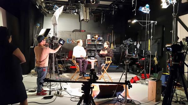 waleedka's tweet photo. I was interviewed at Google last week for a series called Root Access. Really fun! First time in a pro studio. http://t.co/d5Cz1ZxbLQ