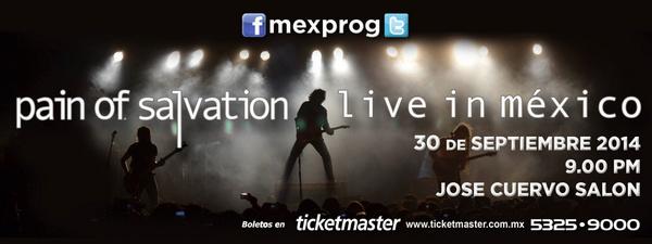MEXPROG's tweet image. #Mexprog presenta a #PainOfSalvation 30 de Septiembre en el @CuervoSalon boletos en @Ticketmaster_Me