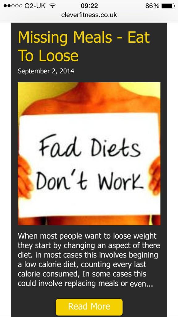 Don't miss meals- Eat to loose! Check out our new article!