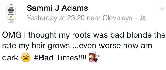samaddams87's tweet image. #BadTimes #Hair #GrowsTooFast
