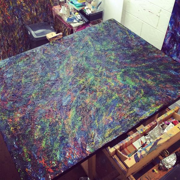 trevruddockjohn's tweet photo. Nearing the finish line #studio413 @WimbledonArt http://t.co/WLs4BNd8U9
