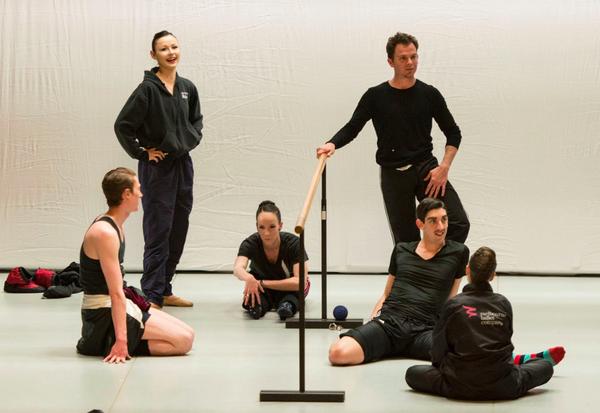 MBC dancers warm up on stage before their last performance of the tour @HawthornArts